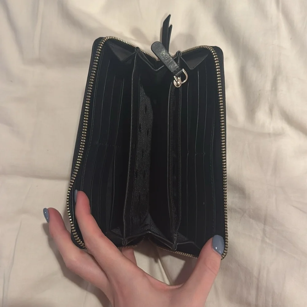 Kate Spade Large Black Zip-Around Continental Wallet